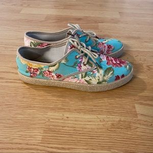 Crazy Train Floral Espadrilles Shoes